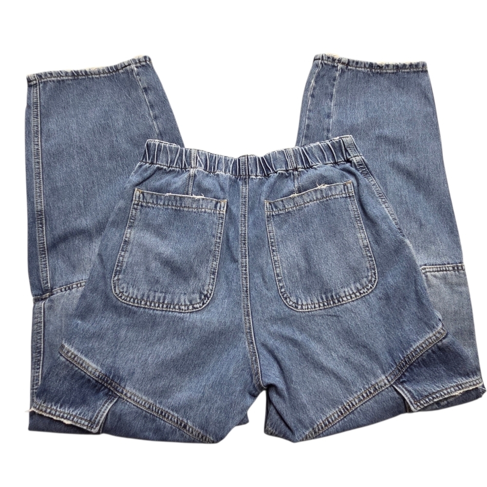 Free People All Star Pull On Jeans Utility Cargo Low Slung Baggy Denim Small - Picture 8 of 12